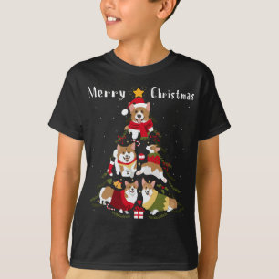 Pembroke Welsh Corgi Christmas Tree Xmas Dog Lover T-Shirt