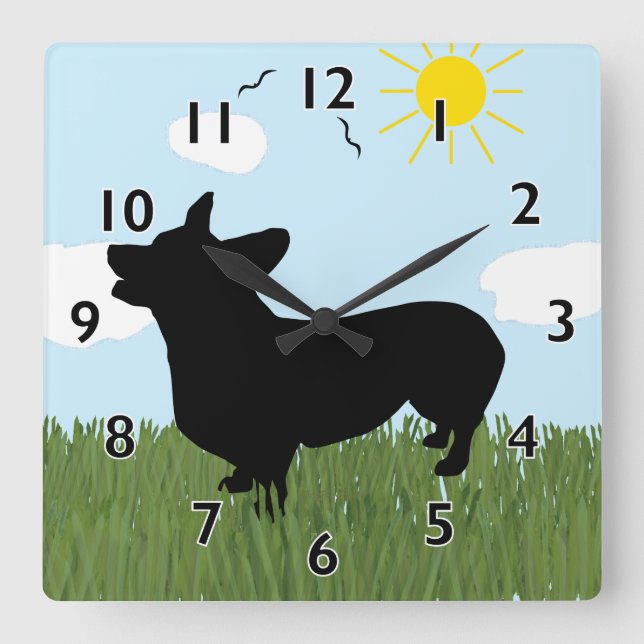 Pembroke Welsh Corgi Clock (Front)