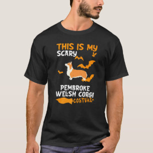 Pembroke Welsh Corgi Costume Halloween Lazy Scary T-Shirt