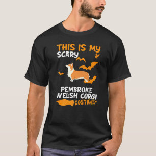 Pembroke Welsh Corgi Costume Halloween Lazy Scary T-Shirt