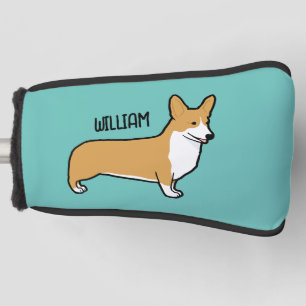 Pembroke Welsh Corgi Custom Name Golf Head Cover