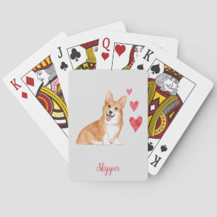 Pembroke Welsh Corgi Custom Text Playing Cards
