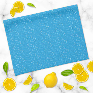 Pembroke Welsh Corgi Cute Pattern Teal Tea Towel