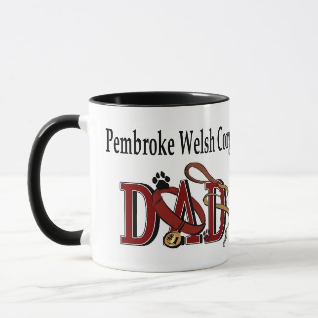 Pembroke Welsh Corgi Dad Gifts Mug (Left)