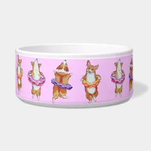 Pembroke Welsh Corgi Dog Bowl Ballerina