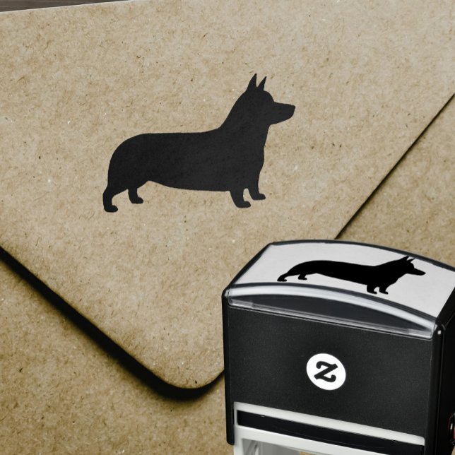 Pembroke Welsh Corgi Dog Breed Silhouette Self-inking Stamp (Creator Uploaded)