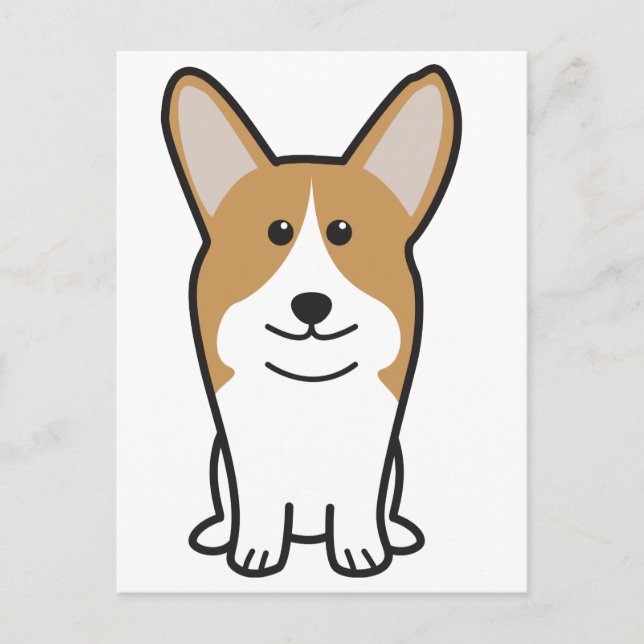 Pembroke Welsh Corgi Dog Cartoon Postcard (Front)