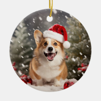 Pembroke Welsh Corgi Dog Christmas Keepsake Ceramic Tree Decoration