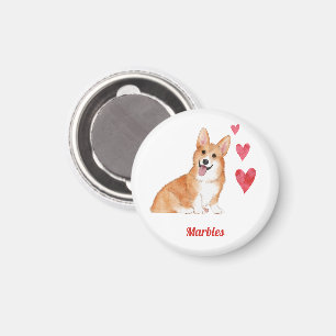 Pembroke Welsh Corgi Dog Custom Name Magnet