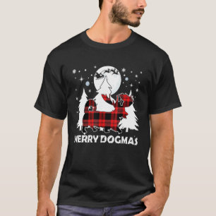 Pembroke Welsh Corgi Dog Plaid Xmas Reindeer Antle T-Shirt
