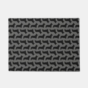 Pembroke Welsh Corgi Dog Silhouettes Pattern Doormat