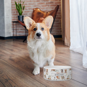 Pembroke Welsh Corgi Dog Watercolor   Monogram