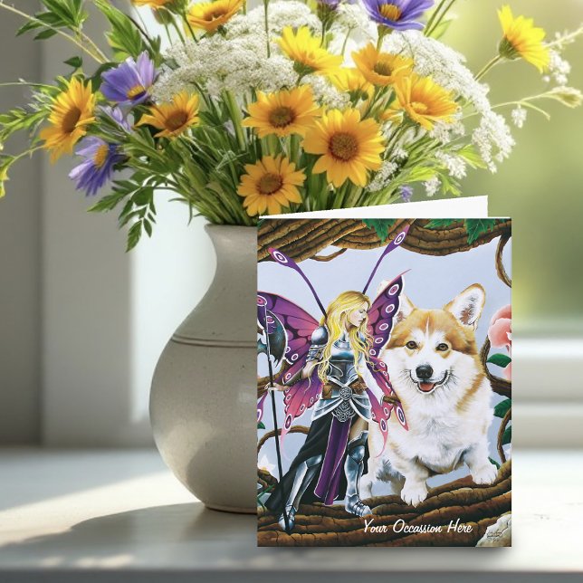 Pembroke Welsh Corgi Fairy Fantasy Card (Creator Uploaded)