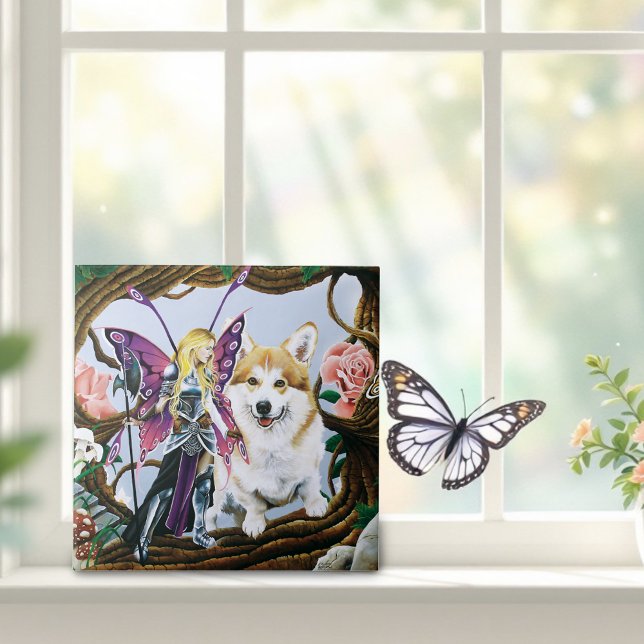 Pembroke Welsh Corgi Fairy Fantasy Tile (Creator Uploaded)