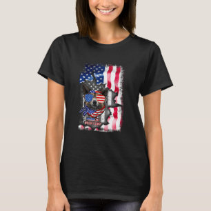 Pembroke Welsh Corgi Fun American Flag T-Shirt