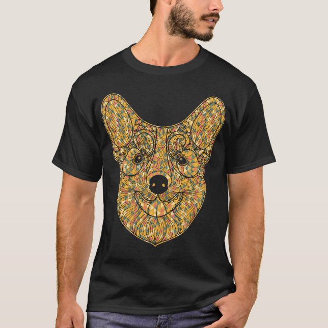 Pembroke Welsh Corgi Geometric T-Shirt (Front)