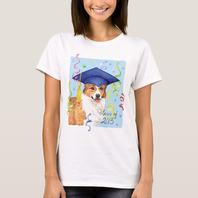Pembroke Welsh Corgi Graduate T-Shirt (Front)