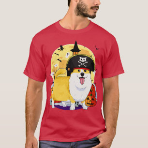Pembroke Welsh Corgi Halloween Pirate Costume T-Shirt