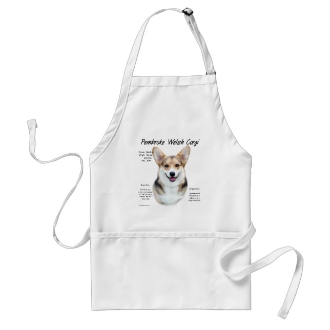 Pembroke Welsh Corgi History Design Standard Apron (Front)
