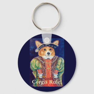 Pembroke Welsh Corgi King Keychain
