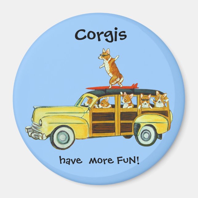Pembroke Welsh Corgi Magnets (Front)