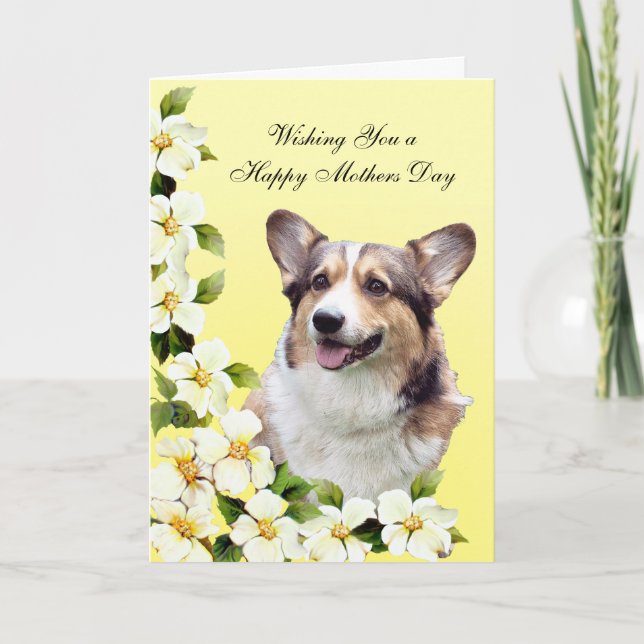 Pembroke Welsh Corgi Mothers Day Card w/poetry (Front)