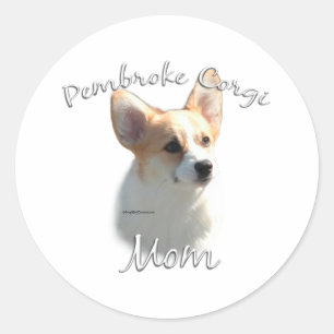 Pembroke Welsh Corgi Mum 2 Classic Round Sticker