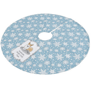 Pembroke Welsh Corgi Mum (red 1) Dog Mum Cute Fleece Tree Skirt