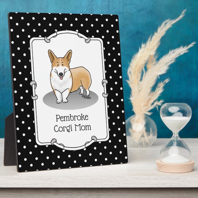 Pembroke Welsh Corgi Mum (red 1) Dog Mum Cute Plaque (Side)