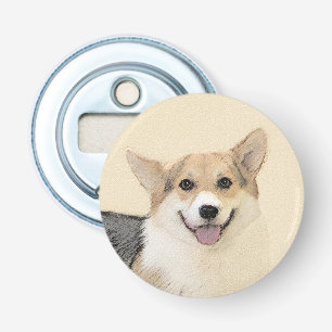 Pembroke Welsh Corgi Painting - Original Dog Art Bottle Opener