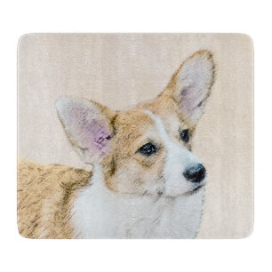 Pembroke Welsh Corgi Painting - Original Dog Art Cutting Board
