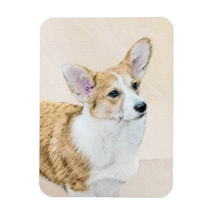 Pembroke Welsh Corgi Painting - Original Dog Art Magnet