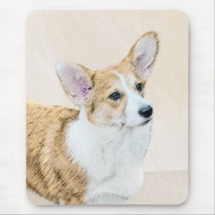 Pembroke Welsh Corgi Painting - Original Dog Art Mouse Mat
