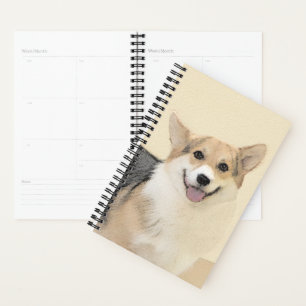 Pembroke Welsh Corgi Painting - Original Dog Art Planner