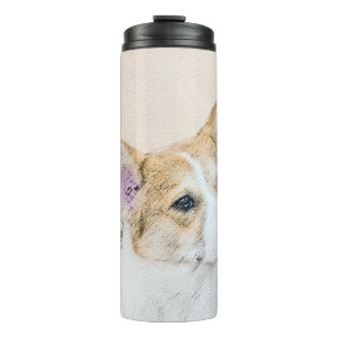 Pembroke Welsh Corgi Painting - Original Dog Art Thermal Tumbler