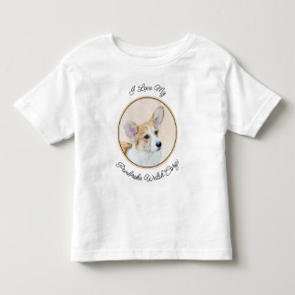 Pembroke Welsh Corgi Painting - Original Dog Art Toddler T-Shirt