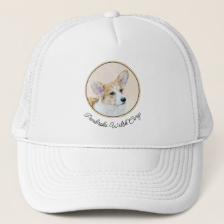 Pembroke Welsh Corgi Painting - Original Dog Art Trucker Hat