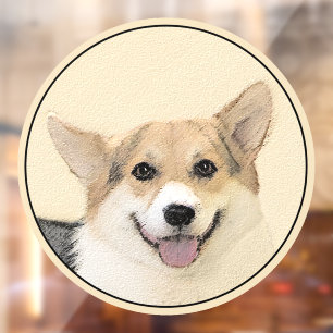 Pembroke Welsh Corgi Painting - Original Dog Art Window Cling