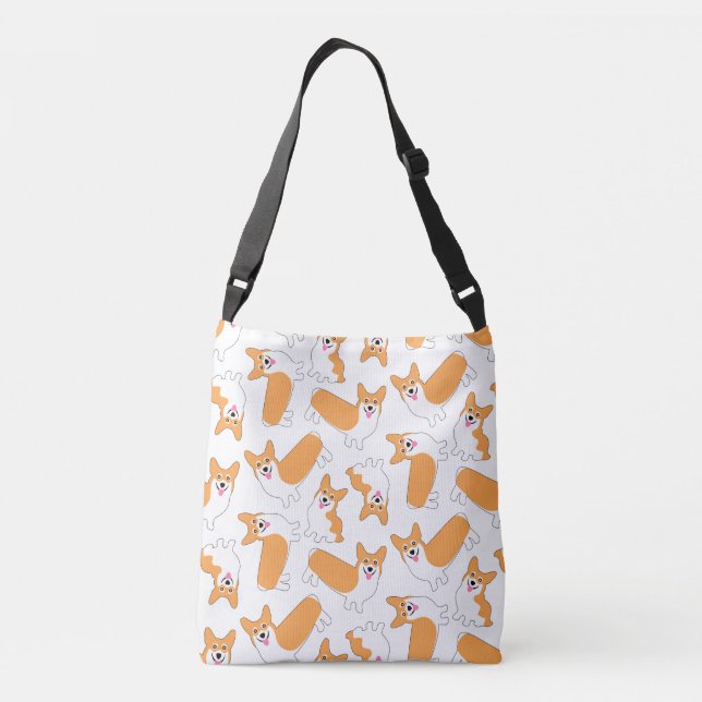 Pembroke Welsh Corgi Pattern Crossbody Bag (Back)