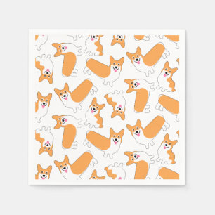 Pembroke Welsh Corgi Pattern Napkin