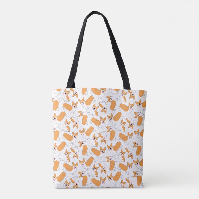 Pembroke Welsh Corgi Pattern Tote Bag (Back)