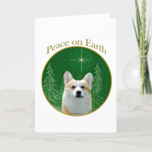 Pembroke Welsh Corgi Peace Holiday Card