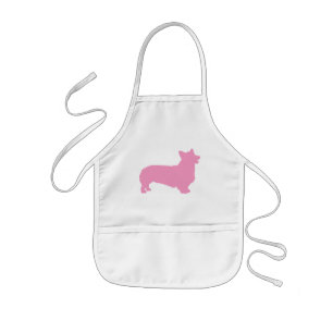 Pembroke Welsh Corgi (pink) Kids Apron