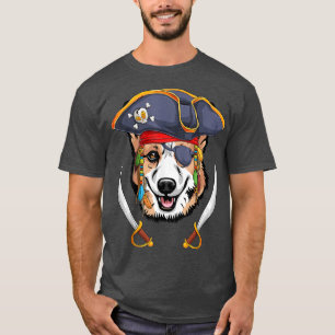 Pembroke Welsh Corgi Pirate Funny Halloween Corgi T-Shirt