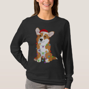 Pembroke Welsh Corgi PWC Christmas Lights Xmas Dog T-Shirt