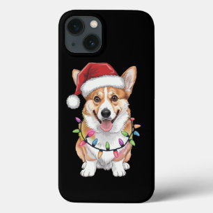 Pembroke Welsh Corgi Santa Christmas Tree Lights  iPhone 13 Case