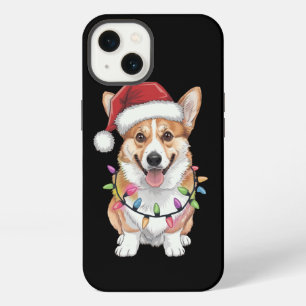 Pembroke Welsh Corgi Santa Christmas Tree Lights iPhone 13 Case