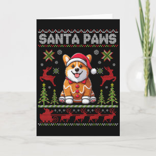 Pembroke Welsh Corgi Santa Paws Merry Christmas Ug Card