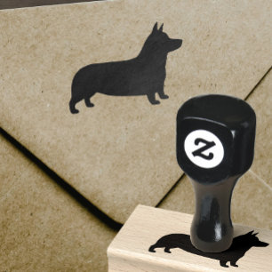 Pembroke Welsh Corgi Silhouette Rubber Stamp