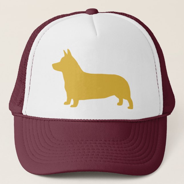 Pembroke Welsh Corgi Silhouette Trucker Hat (Front)